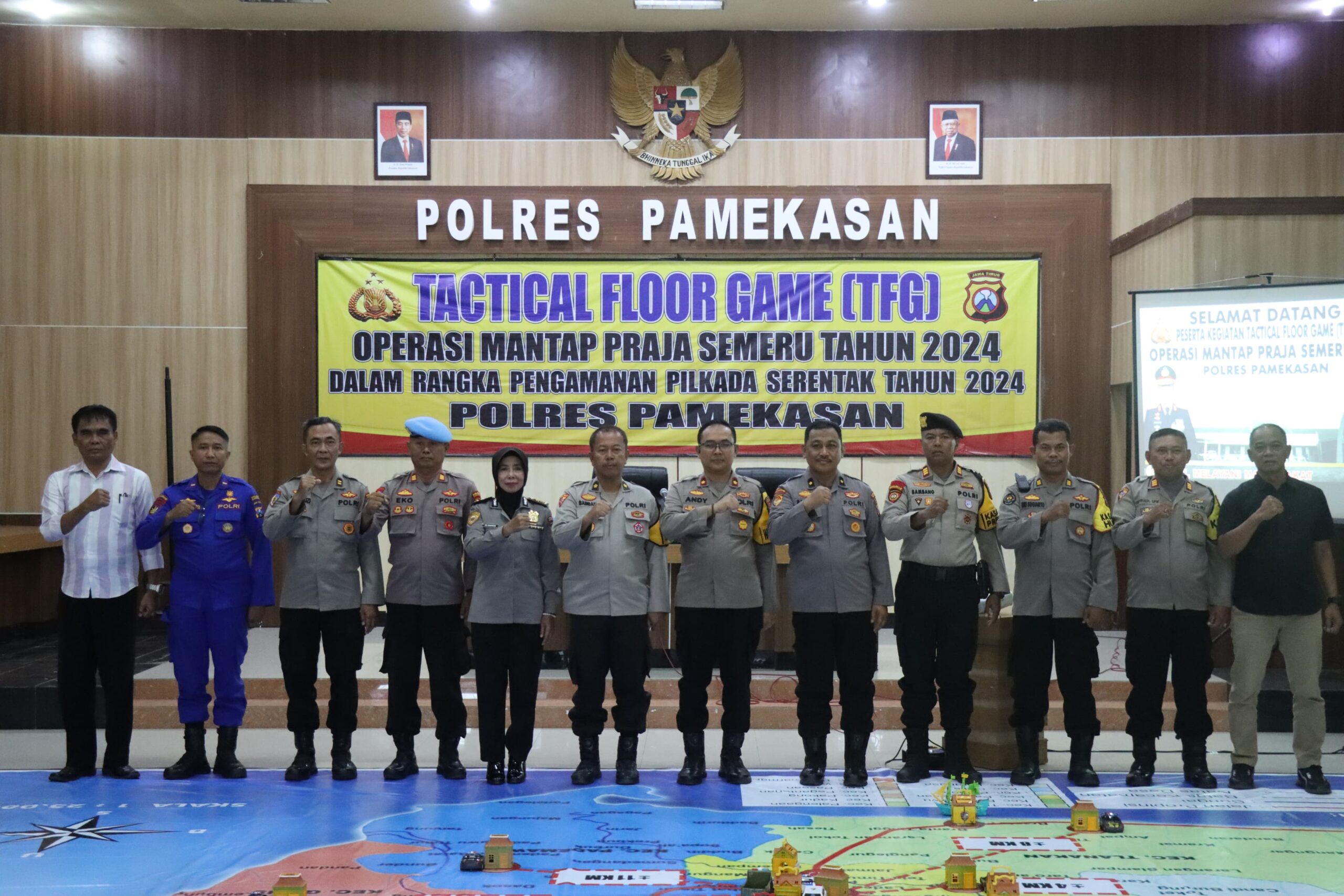 Polres Pamekasan Gelar Tactical Floor Game