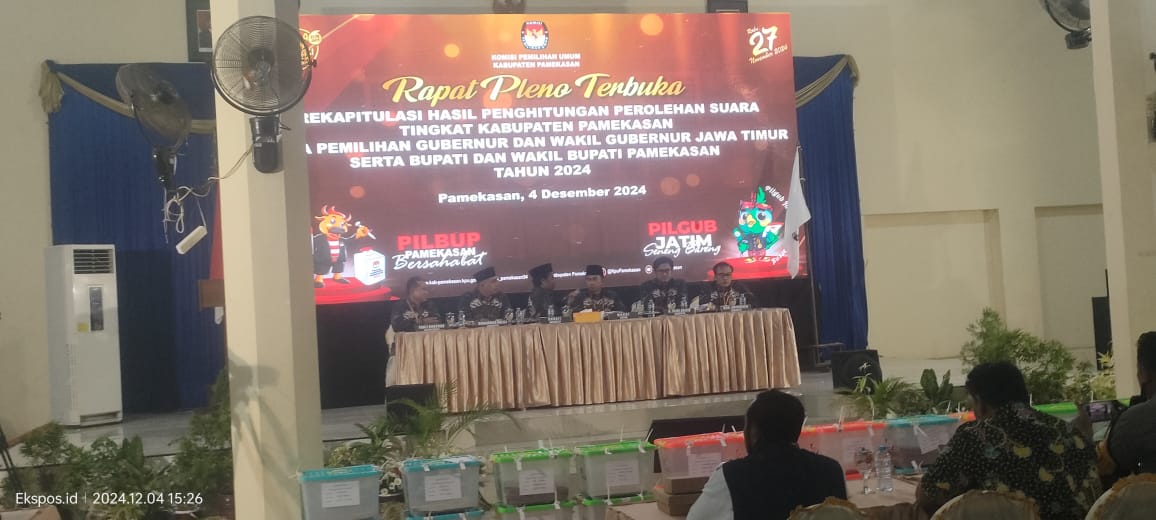 KPU Pamekasan Mulai Rekapitulasi Penghitungan Hasil Suara Pilkada 2024