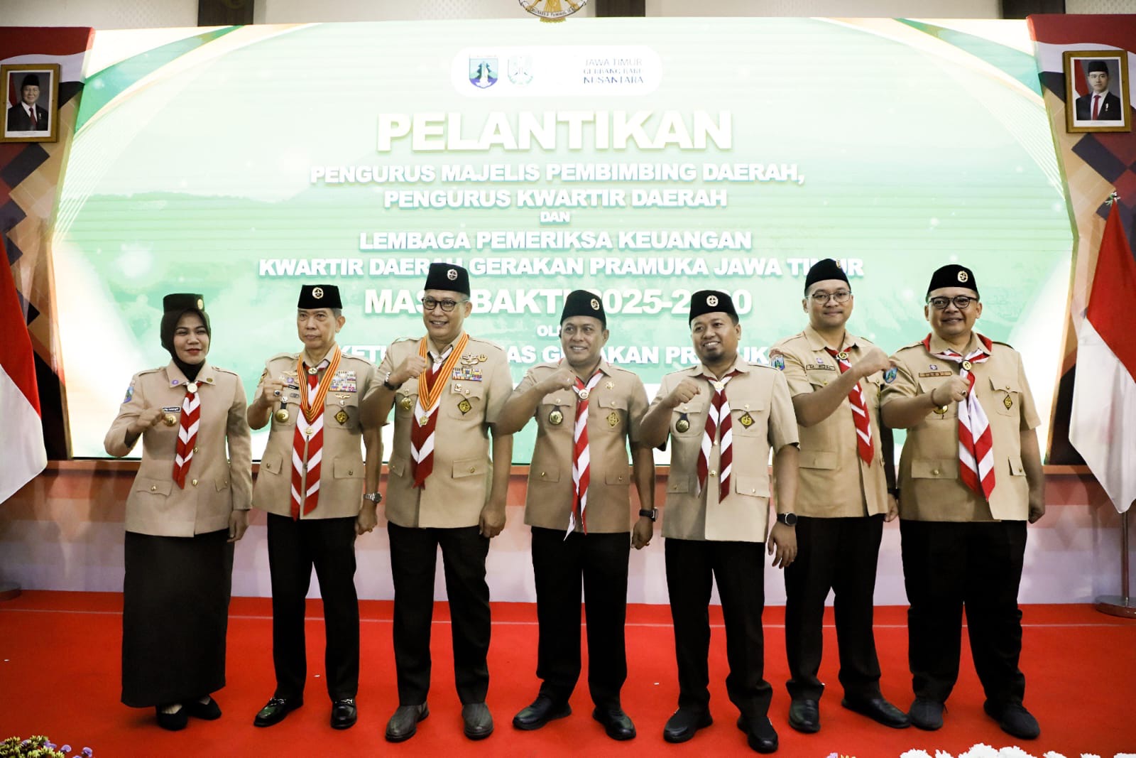 Wakil Bupati Pamekasan Hadiri Pelantikan Mabida dan Kwarda Pramuka Jawa Timur di Grahadi