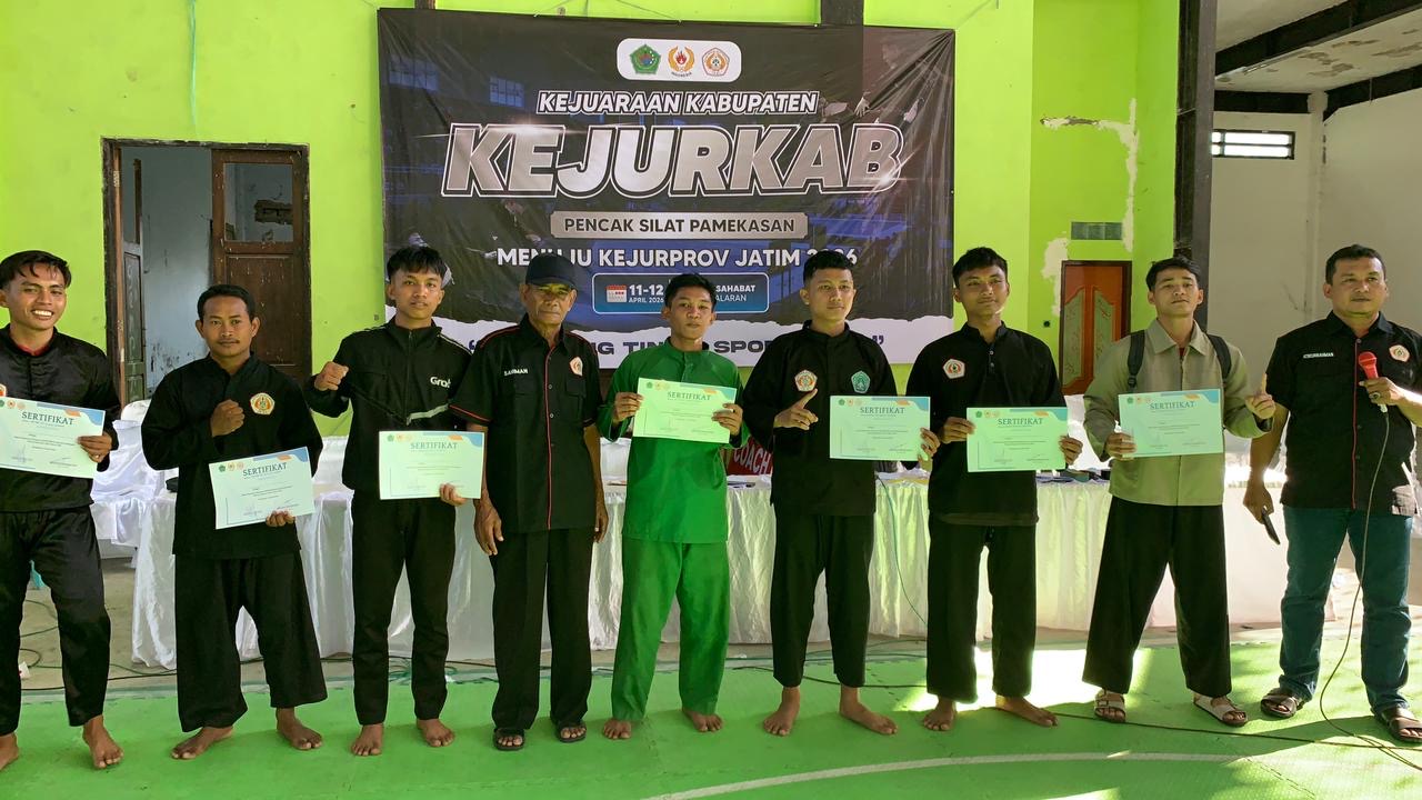 PAMUR Juara Umum Kejurkab Pencak Silat Pamekasan 2026, 65 Atlet Ambil Bagian